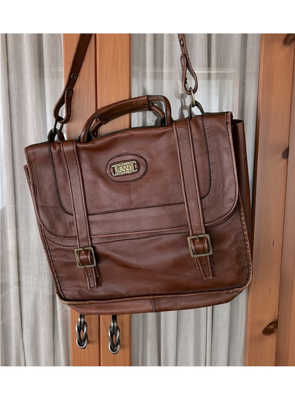 Vintage Leather Messenger Bag
